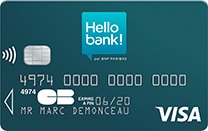 carte visa classic hello bank