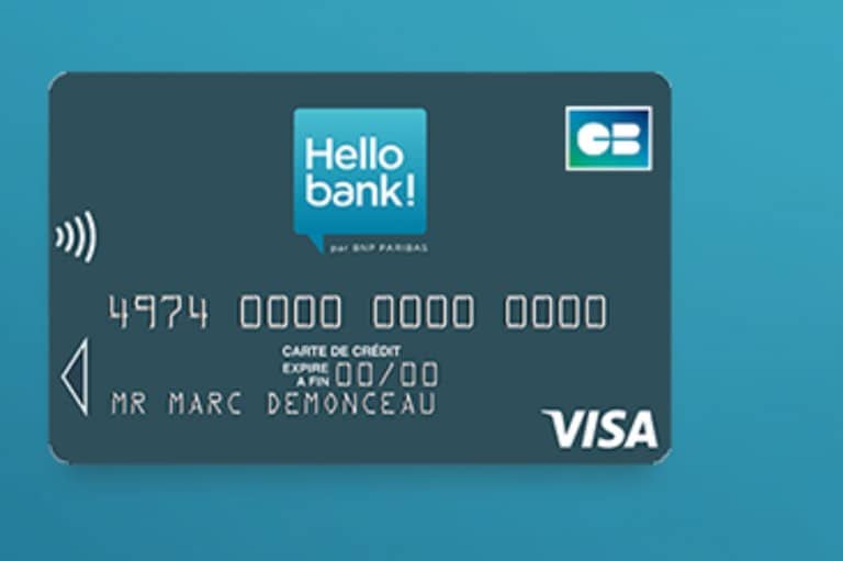 carte visa classic hello bank